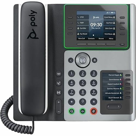 Poly E450 IP Phone - Corded - Corded - Desktop - Black - VoIP - 2 x Network (RJ-45) - PoE Ports