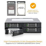 ICY DOCK Full Metal 4 x 2.5 SAS/SATA HDD/SSD Mobile Rack Enclosure for 5.25 Bay | ToughArmor MB994SP-4S