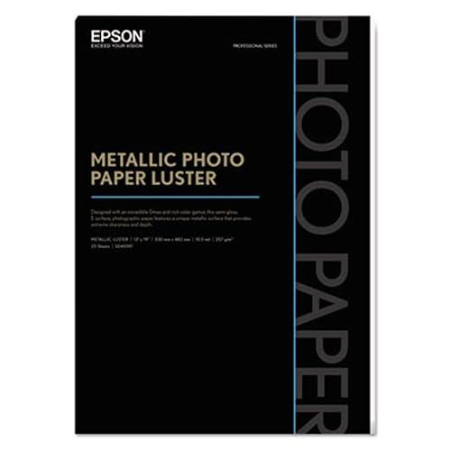 Epson Metallic Photo Paper Luster White 13x19 25 S
