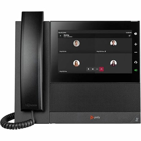 Poly CCX 600 IP Phone - Corded - Corded/Cordless - Bluetooth, Wi-Fi - Desktop - Black - TAA Compliant - 24 x Total Line - VoIP - 7 LCD - IEEE 802.11a/b/g/n - 2 x Network (RJ-45) - PoE Ports