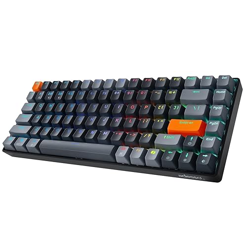 Adesso EasyTouch 1000 RGB Multi-OS Mini Mechanical Keyboard, Wired/Wireless/Bluetooth, QMK/VIA Programmable, Hot-Swappable, Red Switches, Copilot AI Key, Mac/Windows Compatible