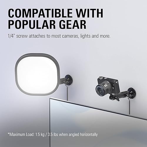 Elgato Wall Mount Horizontal Articulated Arm with 1/4 inch Thread for Easy Mounting and Adjusting of Lights, Cameras, and Microphones, Perfect for Streaming, Videoconferencing, Studios