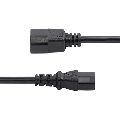 StarTech.com 1ft (30cm) Power Extension Cord, IEC 60320 C14 to C13 PDU Power Cord, 10A 250V, 18AWG, AC Power Cable for PDU/Power Supply - UL Listed (8713-8100-POWER-CORD)