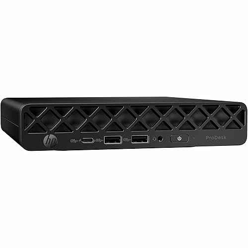 HP ProDesk 4 G1i Desktop Computer - Intel Core Ultra 5 235T - 16 GB - 256 GB PCI Express NVMe SSD - Mini PC - Jack Black - Intel Q870 Chip - Windows 11 Pro - Intel DDR5 SDRAM - Wi-Fi 6E (IEEE 802.11ax