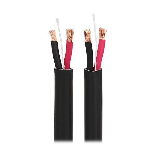 Tripp Lite 2-Conductor Bulk Speaker Wire, 250ft / 76.2 Meters, Plenum and Riser Rated, 16 AWG, Stranded Wire, CMP Jacket Rating, Lifetime Manufacturer's Warranty (A240-002-16P)