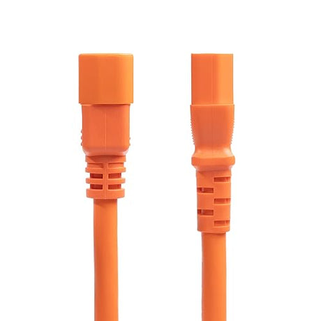 StarTech.com 6ft (1.8m) Heavy Duty PDU Power Cord, IEC 60320 C14 to C15, 15A 250V, 14AWG, Orange PDU Power Cable, Heavy Gauge Power Cable - UL Listed (8915-460Q-POWER-CORD)