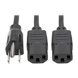 Tripp Lite P006-18N-2 Dual Splitter Cable 515p To 2x C13 18in