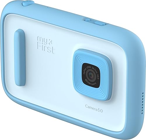 myFirst Camera 50 - New AI Editor Kids' Digital Camera 20MP Photos 1080P Video, Front & Selfie Lens Christmas Birthday Gifts for Boys & Girls Ages 4-15 Portable Travel Camera (Blue)