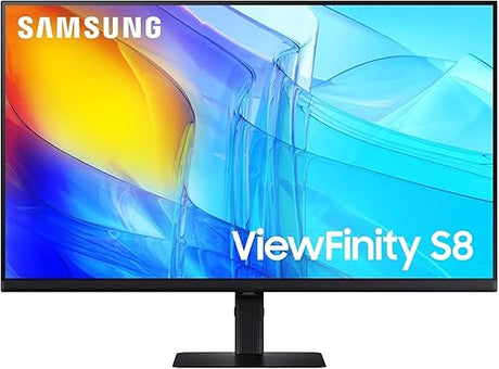 SAMSUNG 27 ViewFinity S8 (S80D) Series 4K UHD High Resolution Computer Monitor, HDR10, Multiple Ports w/ HDMI, DisplayPort, USB-A, Height Adjustable Stand, LS27D806EANXGO, 2024, 3Yr Warranty 27-inch 4K DP, HDMI
