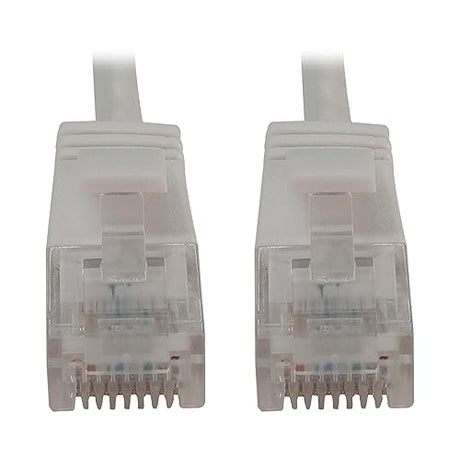 Tripp Lite Cat6a 10G Ethernet Cable, Snagless Molded Slim UTP Network Patch Cable (RJ45 M/M), White, 20 Feet / 0.6 Meters, Manufacturer's Warranty (N261-S20-WH)