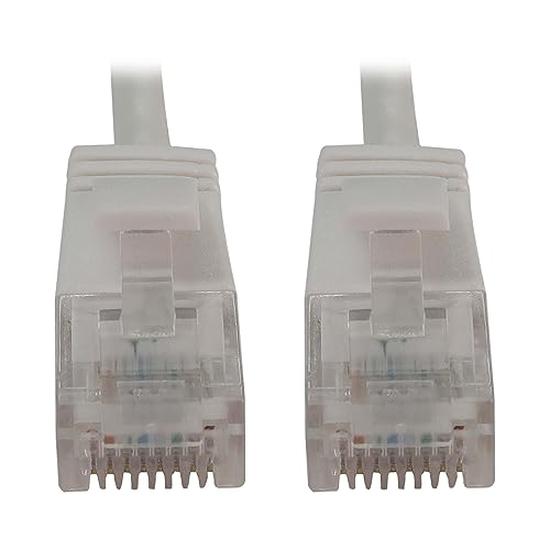 Tripp Lite Cat6a 10G Ethernet Cable, Snagless Molded Slim UTP Network Patch Cable (RJ45 M/M), White, 15 Feet / 0.3 Meters, Manufacturer's Warranty (N261-S15-WH)