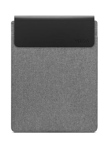 Lenovo Yoga Laptop Sleeve – 16 inch – Magnetic Closure – Slim & Light – Made from Recycled Materials – Separate Accessory Pocket – Grey 16 inch Grey