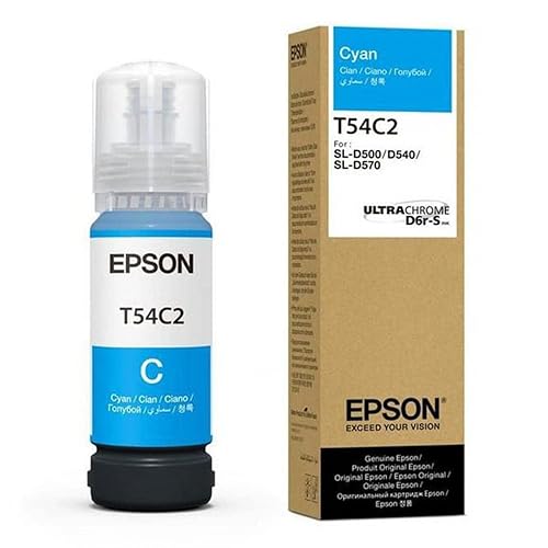 Epson T54C2 Ink Bottle Cyan Ink for SureLab D500 Printer (Ref C13T54C220)