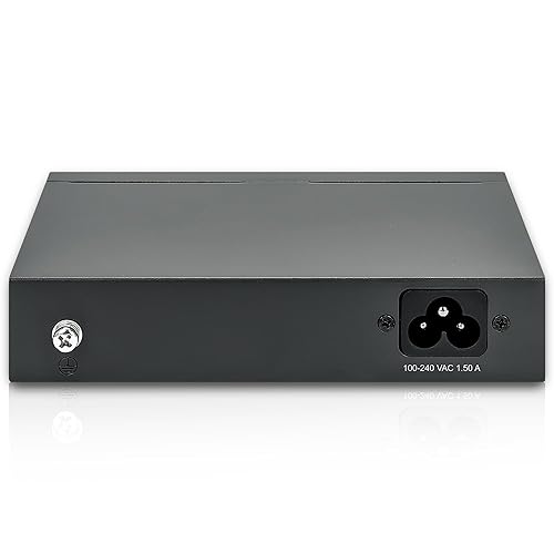 Intellinet 5-Port Gigabit Ethernet Poe+ Switch – 4 Poe+ Ports @40W Budget, up to 30W Per Port - 10Gbps Switching Capacity, Unmanaged, Wall Mountable, Fanless, Durable Metal – 3 Yr Mfg Warranty-561792