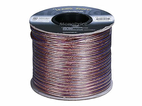 Monoprice Choice Series 16 Gauge AWG 2 Conductor Speaker Wire/Cable - 300ft High Purity 99.9% Oxygen Free Pure Bare Copper for Home Theater, Car Audio and More
