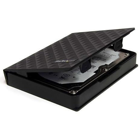 StarTech.com Anti-Static Hard Drive Protector Case, 2.5-Inch, 3-Pack HDDCASE25BK (Black)