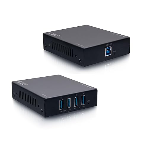 C2G Superbooster® 4-Port USB Over Cat6a Extender Kit - USB 3.2 Gen1 (5Gbps)