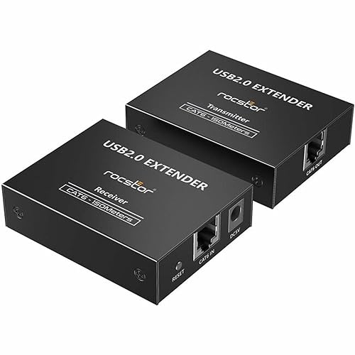 Rocstor Y10G004-B1 4 Port Usb 2.0 Over Cat5/cat6/cat6a Extender - Up To 492ft [150m] - Bus Powered
