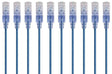 Monoprice Cat6A Ethernet Patch Cable - Snagless RJ45, 550Mhz, 10G, UTP, Pure Bare Copper Wire, 30AWG, 10-Pack, 3 Feet, Blue - SlimRun Series