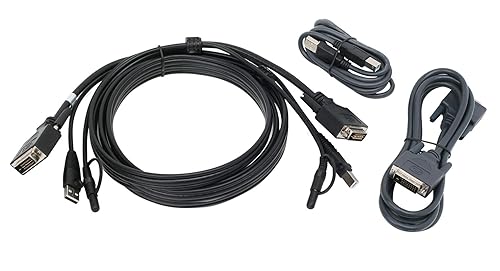 IOGEAR G2L7203UTAA3 Dual View DVI USB KVM Cable Kit with (TAA) Audio Dual View DVI, USB KVM