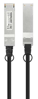 Intellinet QSFP+ 40G Passive DAC Twinax Cable QSFP+ to QSFP+ 1m MSA Compliant for Maximum Compatibility Direct Attach Copper AWG 30 Black