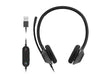 Cisco Headset 322 USB, Wired Dual On-Ear Headphones, Webex Controller with USB-A, Carbon Black, 2-Year Limited Liability Warranty (HS-W-322-C-USB) 322 Binaural type (Type-A connection)