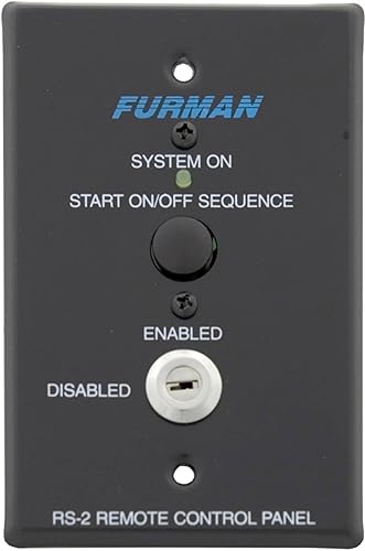 Furman RS-2 Remote System Control of Power Sequencers, Keyswitch Panel, Maintained or Momentary Contact On/Off Sequence