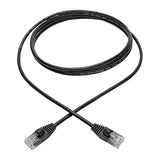 Tripp Lite N261-S06-BK Cat6a Gigabit Snagless Molded Slim UTP Patch Cable Networking M/M Black 6' 6' Black 6-ft.