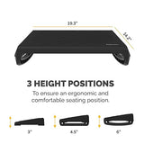 Fellowes Breyta Ergonomic Adjustable Foot Rest Black Modern Black