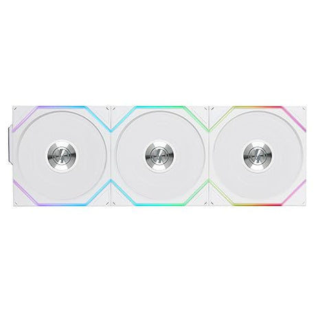 Lian Li UNI Fan TL 120 Wireless - Triple Pack (Reverse Blade) - 2.4 GHz Wireless Controller Included - Infinity Mirror Design - Controller Required - White (12RTL1W3W)