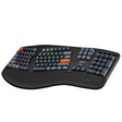 Adesso EasyTouch 1500 Ergonomic Mechanical RGB Keyboard, Wired/Wireless/Bluetooth, VIA/QMK, Multi-OS, Cherry MX Red Switches, Copilot Key, Hot-Swappable, USB-C, 4000mAh Battery
