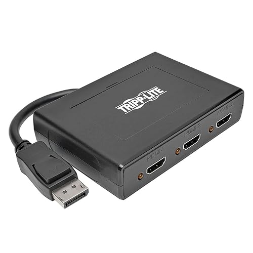 Tripp Lite 3-Port DisplayPort to HDMI Multi Stream Transport Hub MST, DP 1.2, DP to HDMI, UHD 4Kx2K, Black