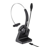 ADESSO Xtream P300 Bluetooth Single Ear Headset with Charging Dock 14 Hour Talk Time Wireless Office Headphone