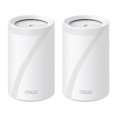 TP-Link Deco BE11000 Tri-Band WiFi 7 Mesh (Deco BE65) - 11 Gbps, 5200 Sq.Ft, 4× 2.5 G Ethernet, 6G Band, AI-Driven Band, HomeShield 2-Pack Wi-Fi 7 | BE11000,11G Port 2-Pack