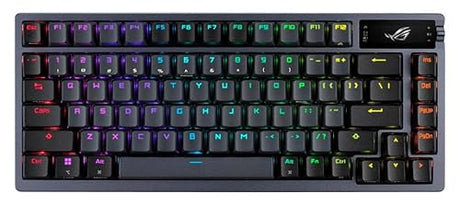 ASUS ROG Azoth 75 Wireless DIY Custom Gaming Keyboard, OLED display, Gasket-Mount, Three-Layer Dampening, Hot-Swappable Pre-lubed ROG NX Snow Switches & Keyboard Stabilizers, PBT Keycaps, RGB