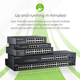 Zyxel 24-Port Gigabit Switch | Smart Managed | Rackmount and Fanless | VLAN, IGMP, QoS GS1900-24
