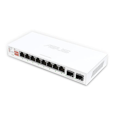 ASUS QG-U1080, 5-Port 2.5G and 2-Port 10G SFP+ Unmanaged Switch, Support 4 Intelligent Modes, Home Network Hub, Office Ethernet Splitter, Plug and Play, Easy Setup, Desktop, Silent Operation