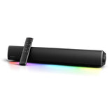 Sound Blaster GS5 RGB Gaming Soundbar with SuperWide Technology, Powered via Adapter, Up to 60W Peak Power, Bluetooth 5.4, Optical-in, Headphone-Out Port, for PC and TV