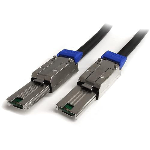 StarTech.com 2m External Mini SAS Cable - Serial Attached SCSI SFF-8088 to SFF-8088 - 2x SFF-8088 (M) - 2 meter, Black (ISAS88882) 6 ft / 2m