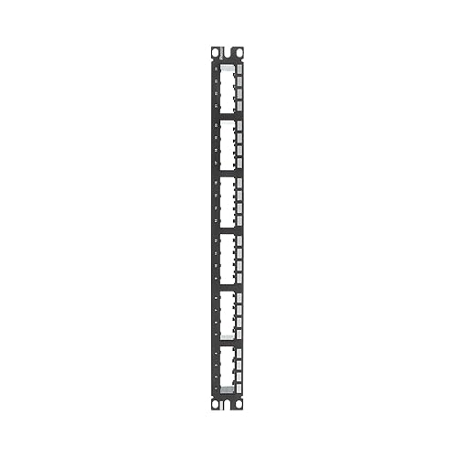 Panduit CPP24FMWBLY 24-Port Flat Flush-Mount Patch Panel, Black