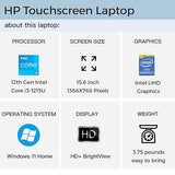 HP 15.6 Touchscreen Business Laptop, Intel 6-Core i3-1215U Processor, 16GB RAM, 1TB SSD, Intel UHD Graphics, WiFi, Fast Charge, HDMI, Thin & Portable, Long Battery Life, Windows 11 Home 16GB RAM | 1TB SSD