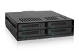 ICY DOCK 4 Bay 2.5 SAS/SATA HDD & SSD Hot Swap Cage for External 5.25 Bay | ExpressCage MB324SP-B Black