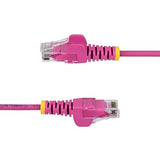 StarTech.com 7ft Pink Slim CAT6 Ethernet Cable, Snagless RJ45, LSZH, 28AWG Pure Bare Copper, Slim Network Patch Cable/Cord