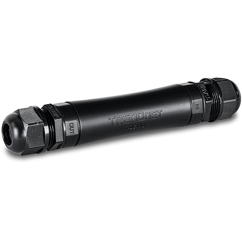 TRENDnet Industrial Waterproof Gigabit PoE+ Extender, TI-OE110, Extend PoE+ Connection up to an Additional 100m (328 ft.), Supports PoE (15.4W) and PoE+ (30W), IP67 Rated Enclosure, NDAA TAA Compliant