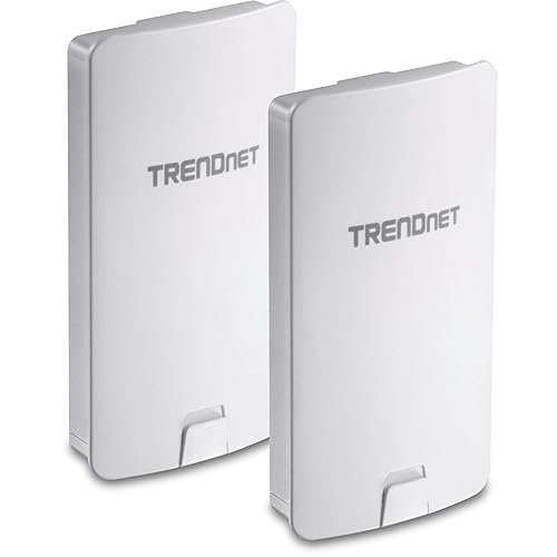 TRENDnet 14 DBI WiFi AC867 Outdoor Poe Preconfigured Point-to-Point Bridge Kit, 4 DBI Directional Antennas, 5GHz, AC867, TEW-840APBO2K Two Pack