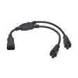 Tripp Lite Power Cord Y-Splitter, 18 inches / 45.7 Centimeters, C14 to 2X NEMA 5-15R Outlets, 13 Amps 125V, Manufacturer's Warranty (P002-18N-2R)