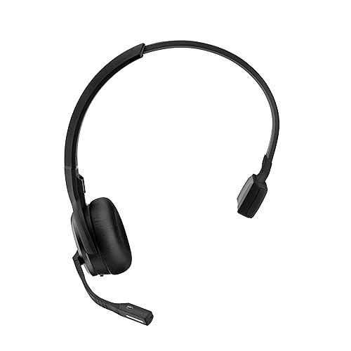 Sennheiser SDW 5033 (506584) - Single-Sided (Monaural) Wireless DECT Headset for PC/Softphone Connection Dual Microphone Ultra Noise Cancelling, Black