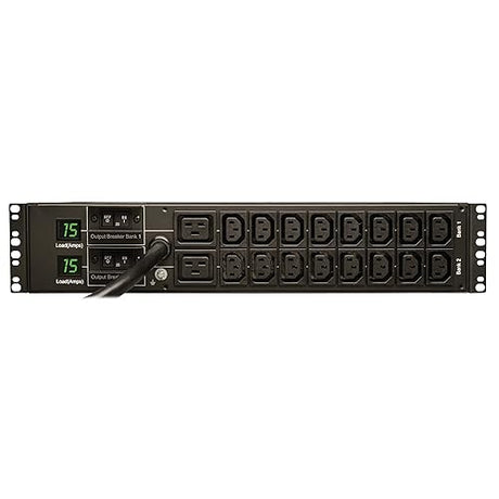 Tripp Lite PDU Metered 16 C13 2 C19 Outlets 208/240V 5.8kW L6-30P 2URM TAA (PDUMH30HV6)