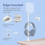 Elgato Clamp for Key Light Neo – Edge-Mounted Desk Stand, Adjustable Height & Tilt, Headset Holder, Clean White