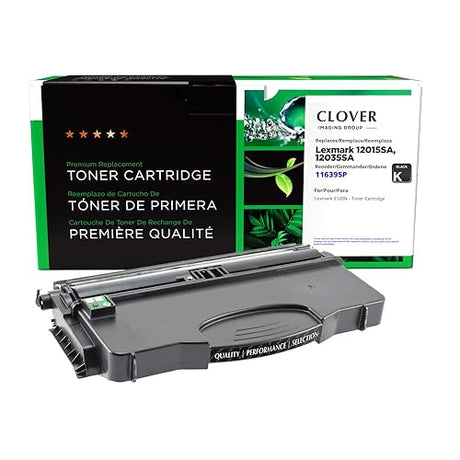 Clover Remanufactured Toner Cartridge Replacement for Lexmark E120N | Black